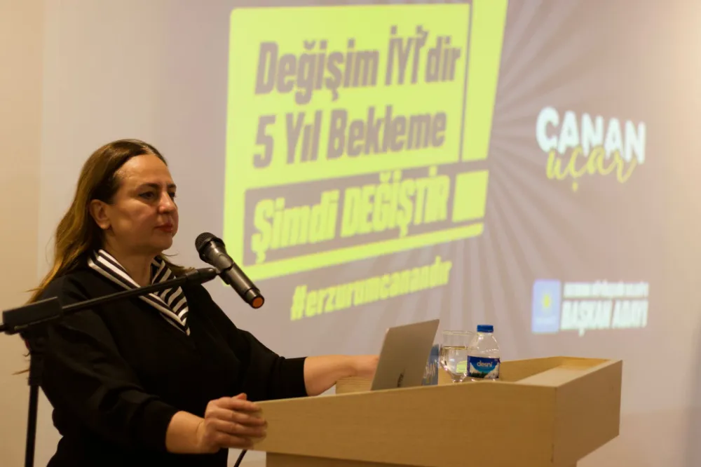 ERZURUM İYİ Parti Büyükşehir Belediye Başkan Adayı CANAN UÇAR BASINLA BİR ARAYA GELDİ 