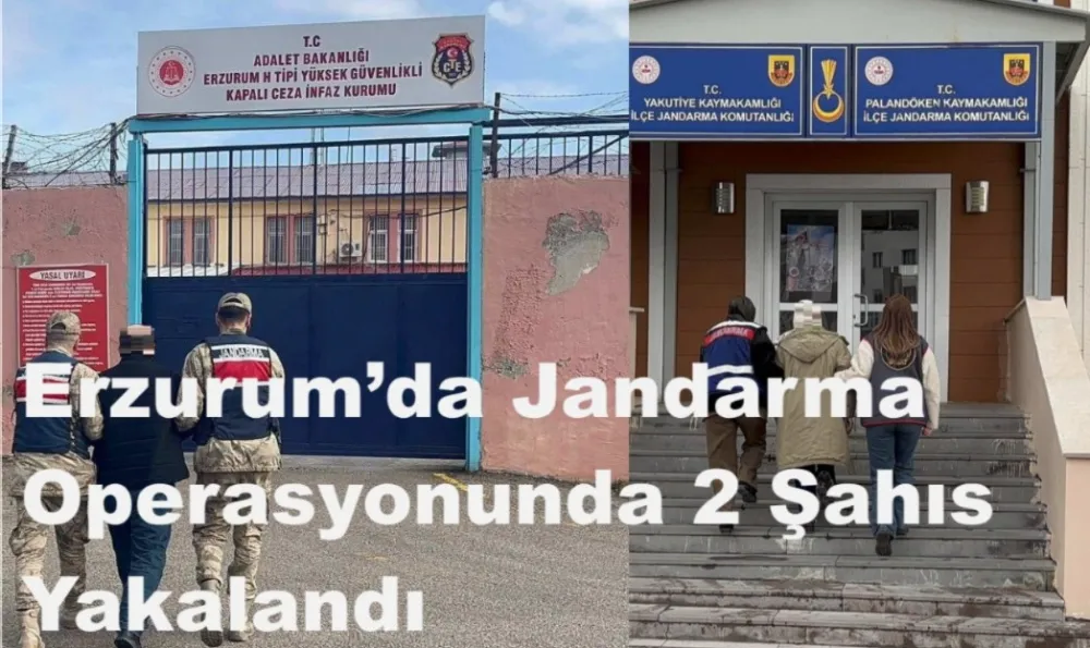 Erzurum’da Jandarma Operasyonunda 2 Şahıs Yakalandı