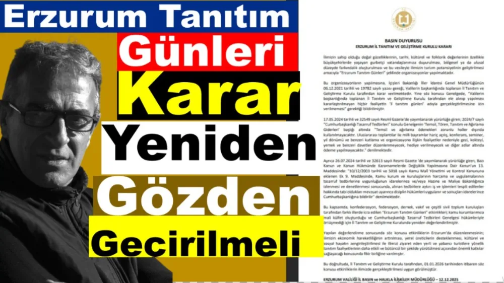 Erzurum Tanıtım Günleri; Karar Yeniden Gözden Geçirilmeli