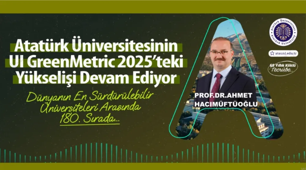 Atatürk Üniversitesi’nin UI GreenMetric 2025’teki Başarısı Rektör Hacımüftüoğlu’nun Liderliğiyle Taçlandı