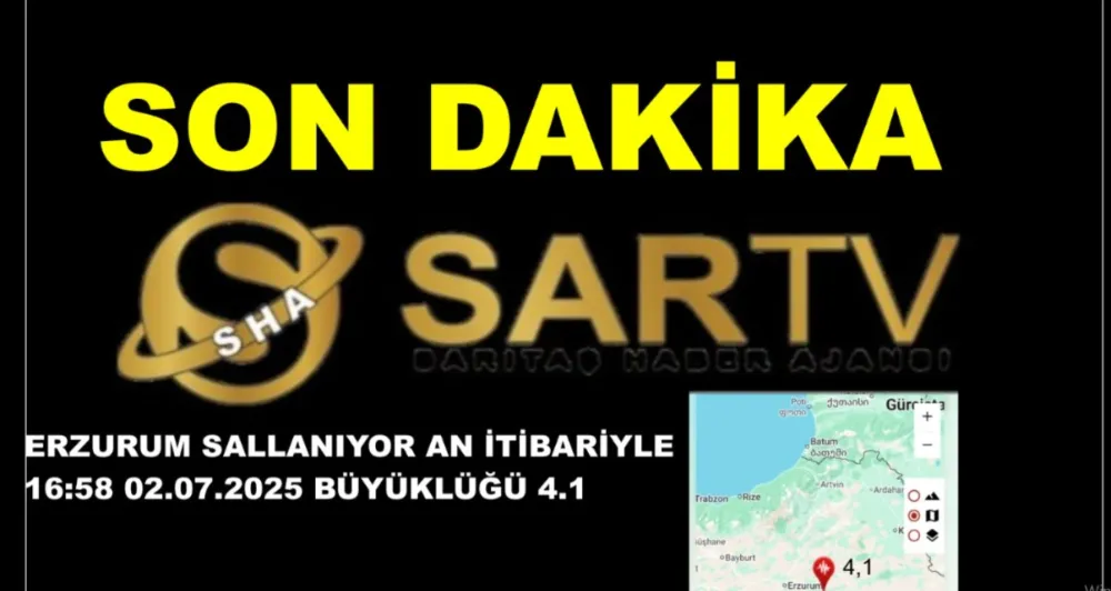 Erzurum’da Saat 16:58 Sıralarında Hissedilen Deprem 